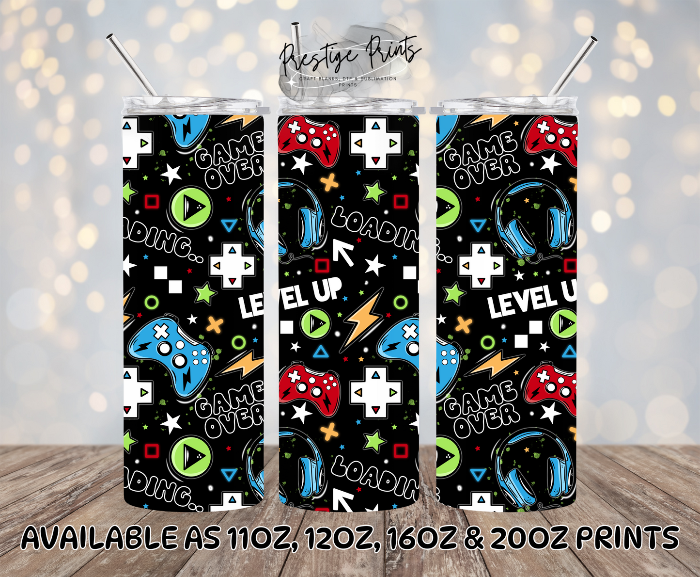 Seamless Level Up Gamer Wrap