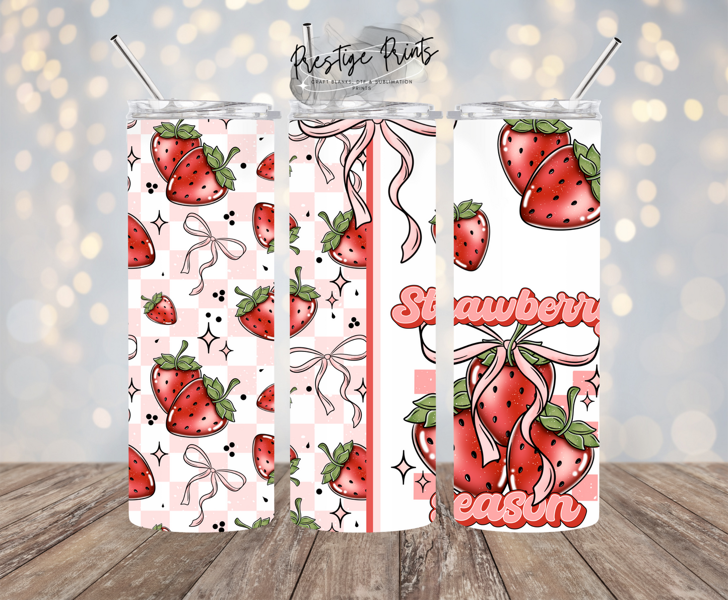 20oz Strawberry Season Tumbler wrap