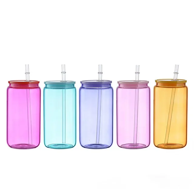 Plastic Lid Sublimation 16oz Libbey Glass cup