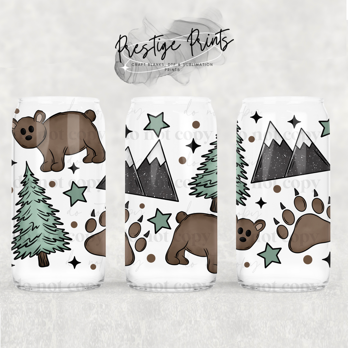 16oz Camping Sublimation Libbey wrap