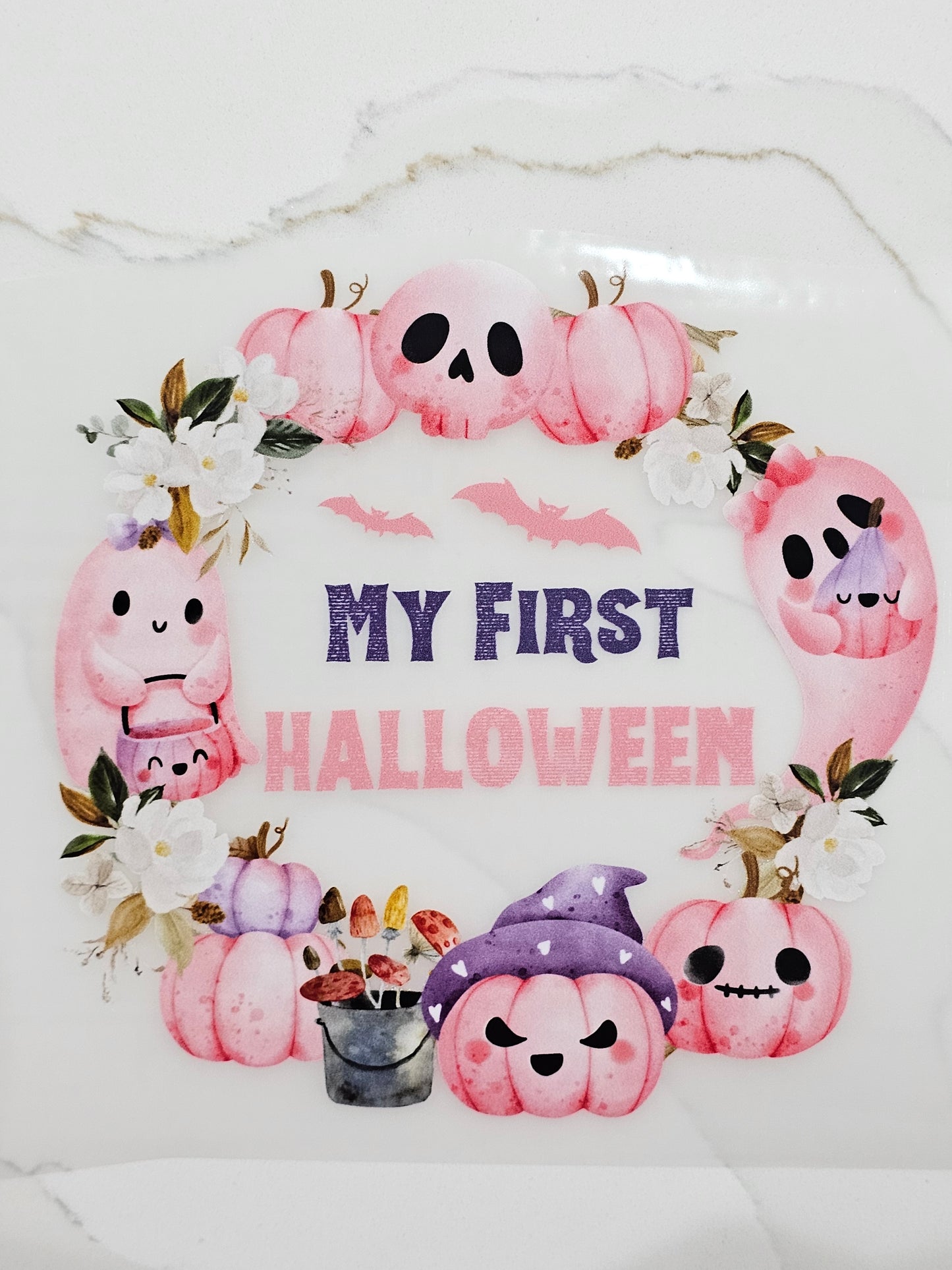 Pink 1st Halloween 6 Inch dtf