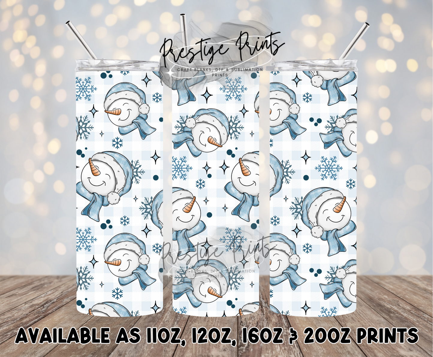 Seamless Snowman Christmas Wrap