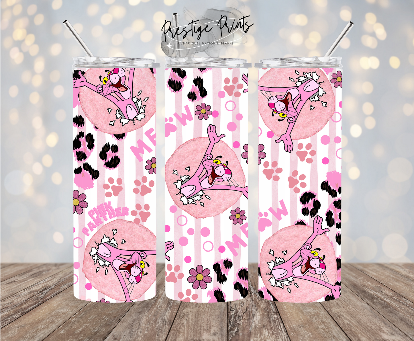 20oz Panther Tumbler wrap