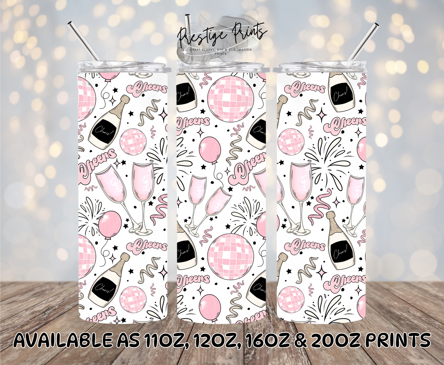 Seamless Pink Cheers Wrap