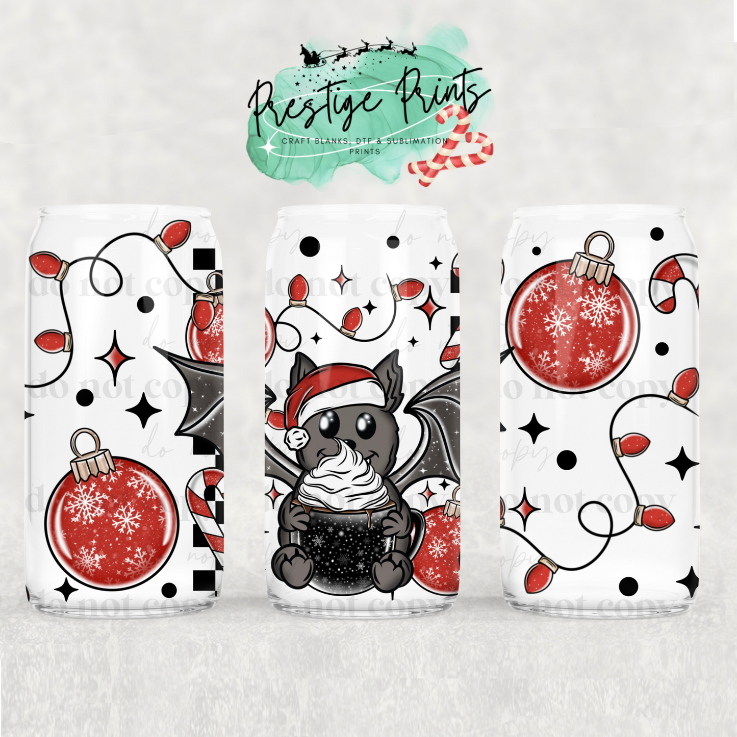 16oz Bats Sublimation Libbey wrap