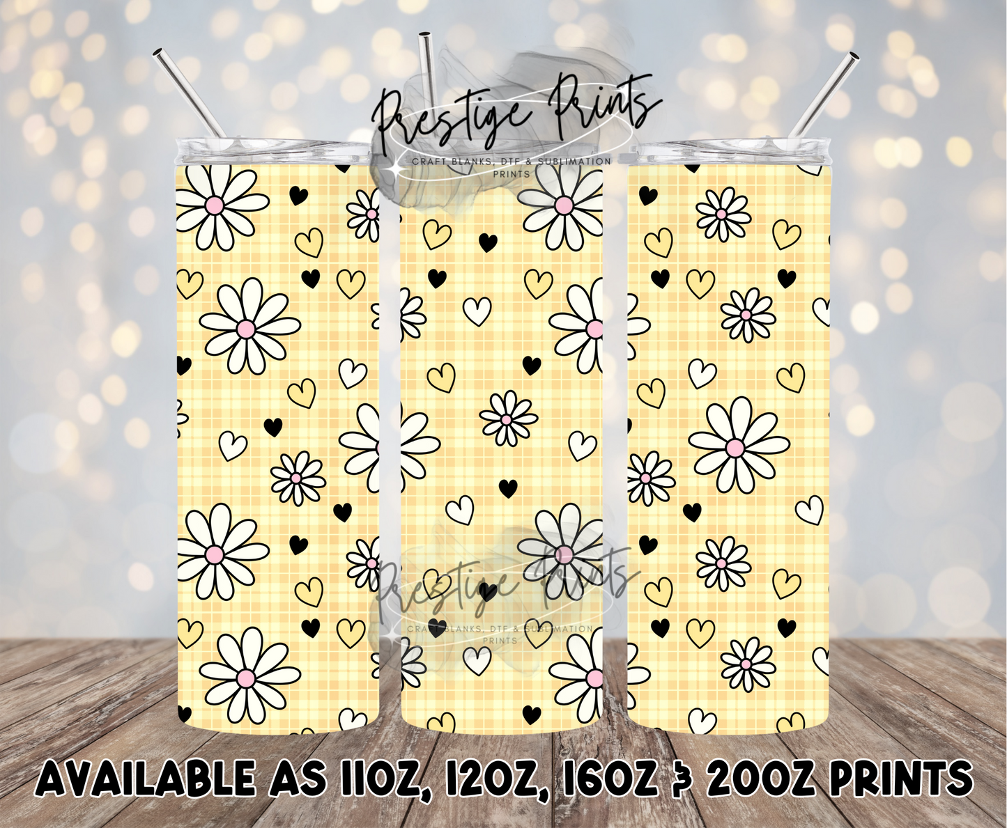 Seamless Yellow Daisy Wrap