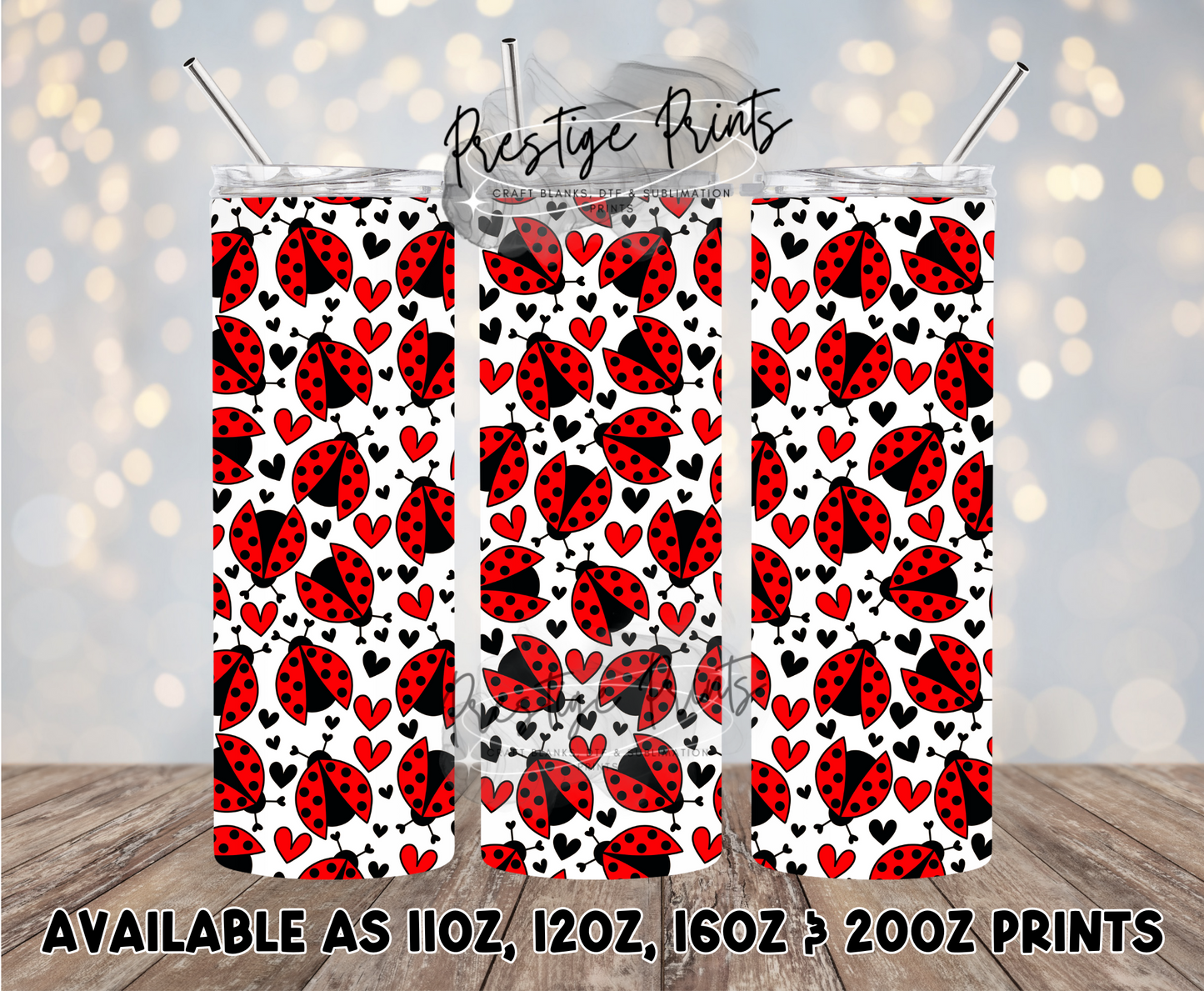 Seamless Red Ladybird Wrap