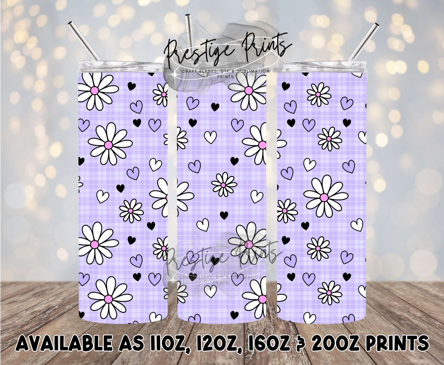 Seamless Purple Daisy Wrap