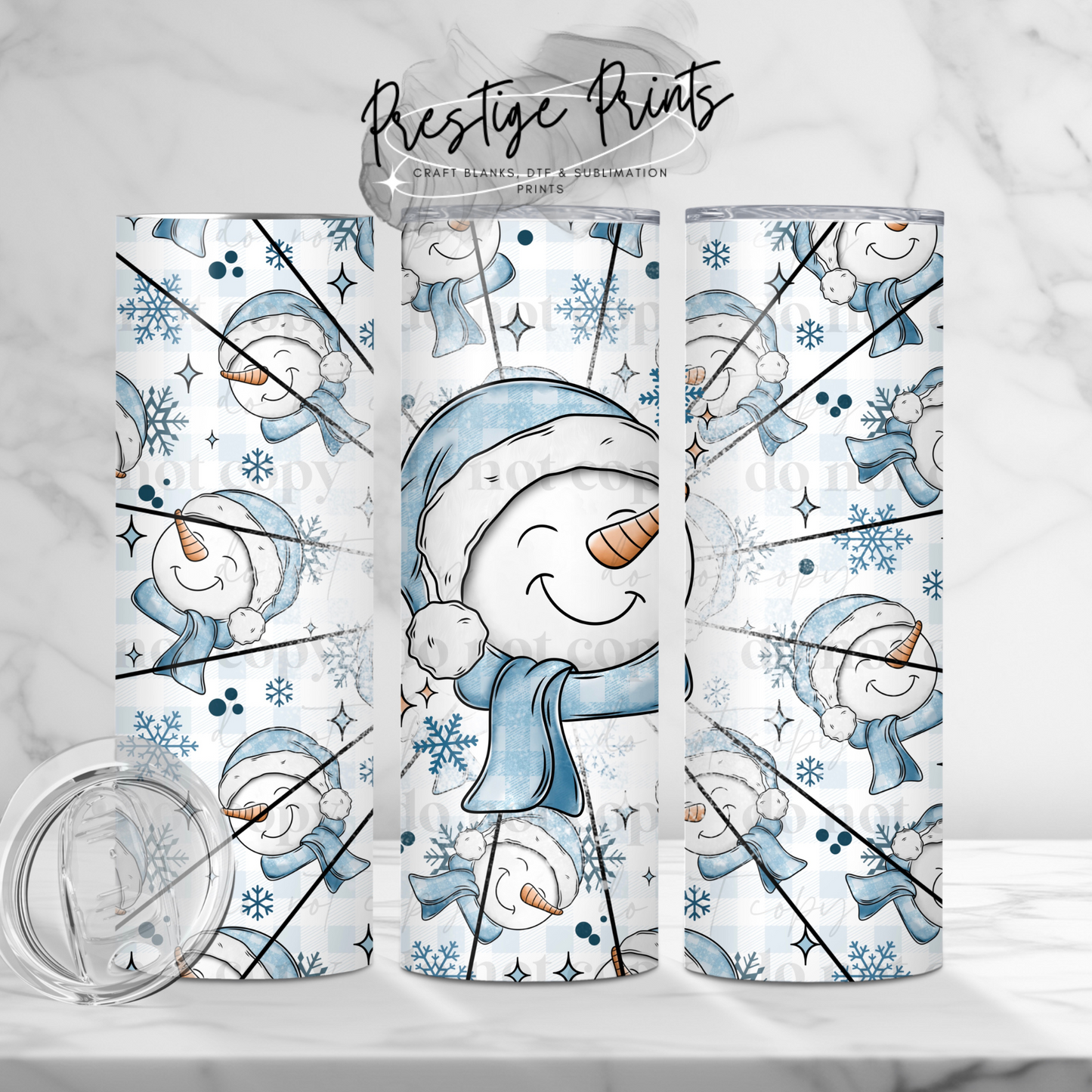 20oz Snowman Christmas wrap