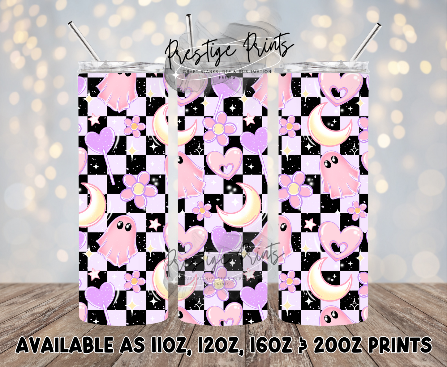 Seamless Check Ghosties Wrap