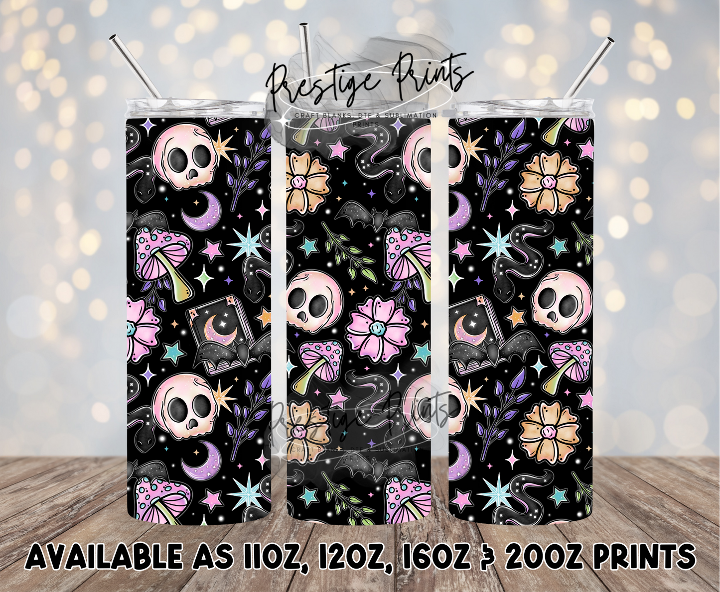 Seamless Coloured Skulls Wrap