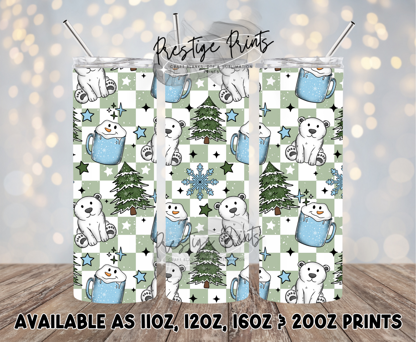 Seamless Polar Bears Wrap