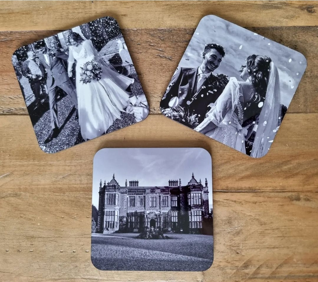 Gloss Cork backed sublimation Coasters