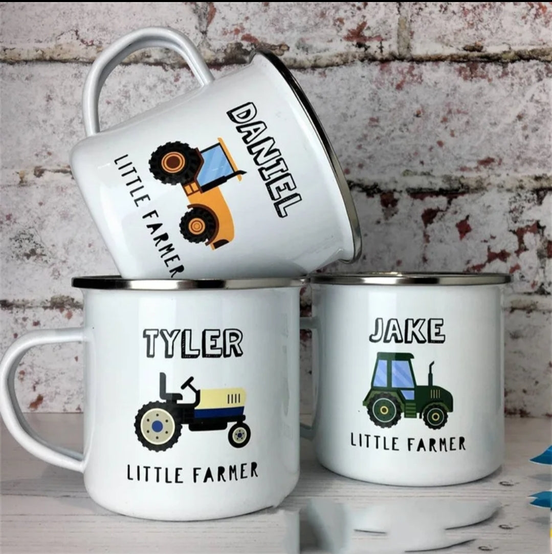 Enamel 12oz sublimation mug with handle