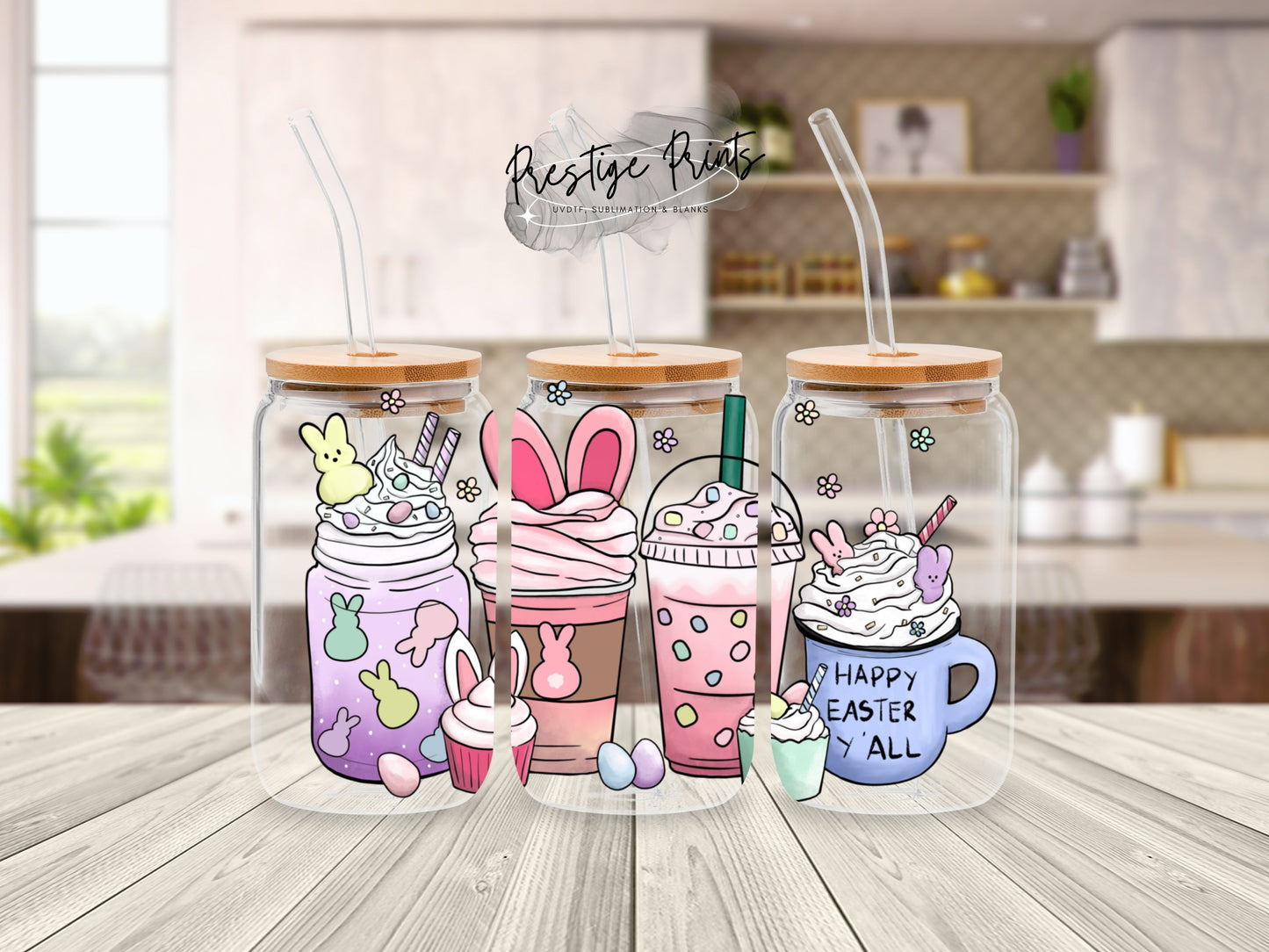16oz Easter Sublimation Libbey can wrap