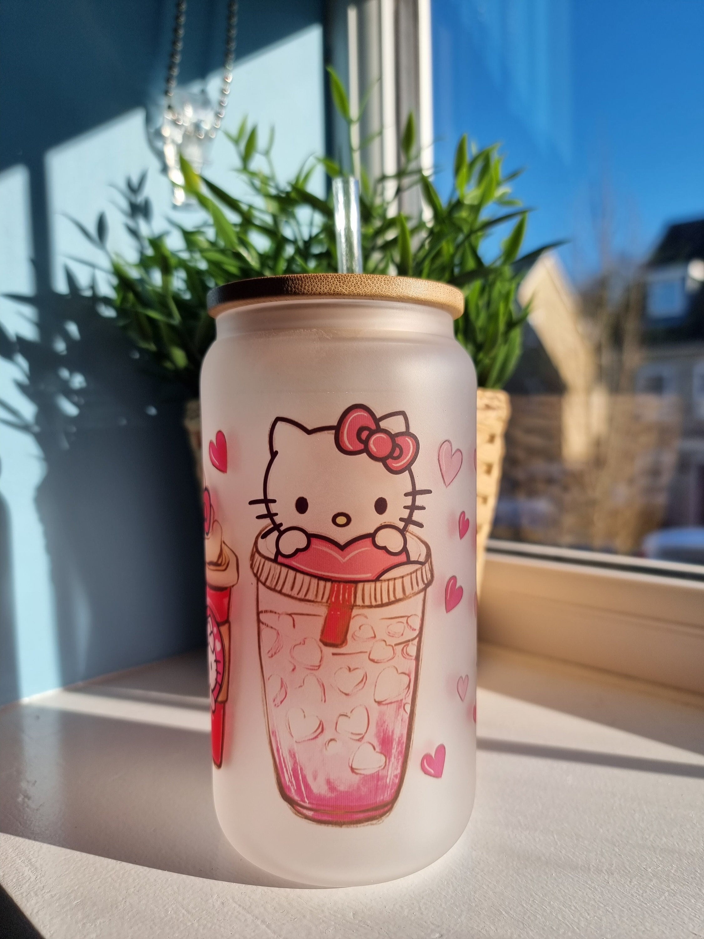 Kitty Beer Can Glass, Glass Cup 