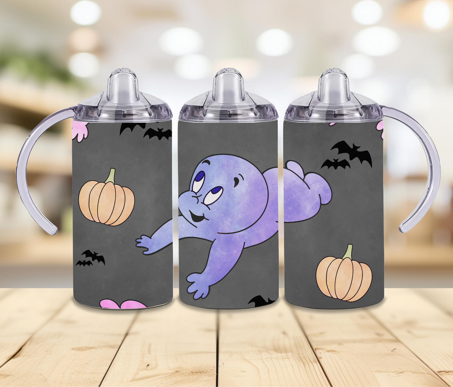 12oz Friendly Ghost Sippy Print