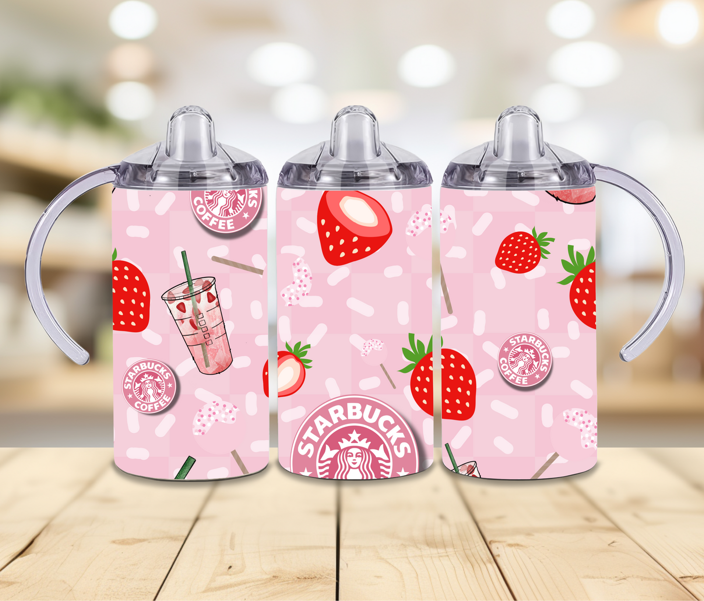 12oz Pink drink Sippy Print