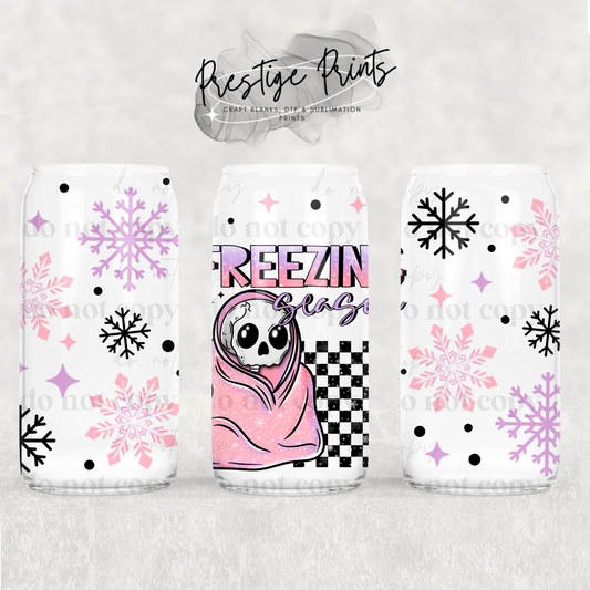 16oz freezing ghost Sublimation Libbey wrap