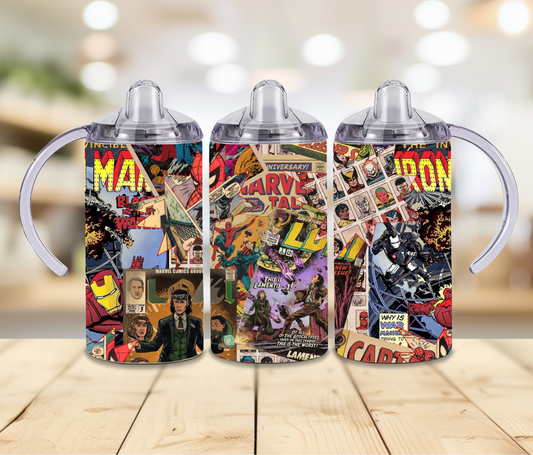 12oz Marvel Mashup Sippy Print