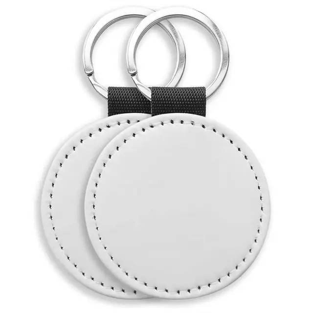 PU Leather Double sided Sublimation Keyring