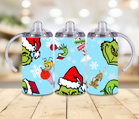 12oz Grinch Sippy Print