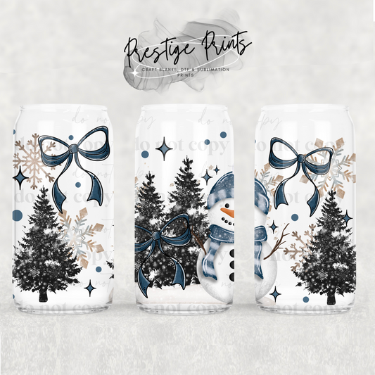 16oz Snowman Forest Sublimation Libbey wrap