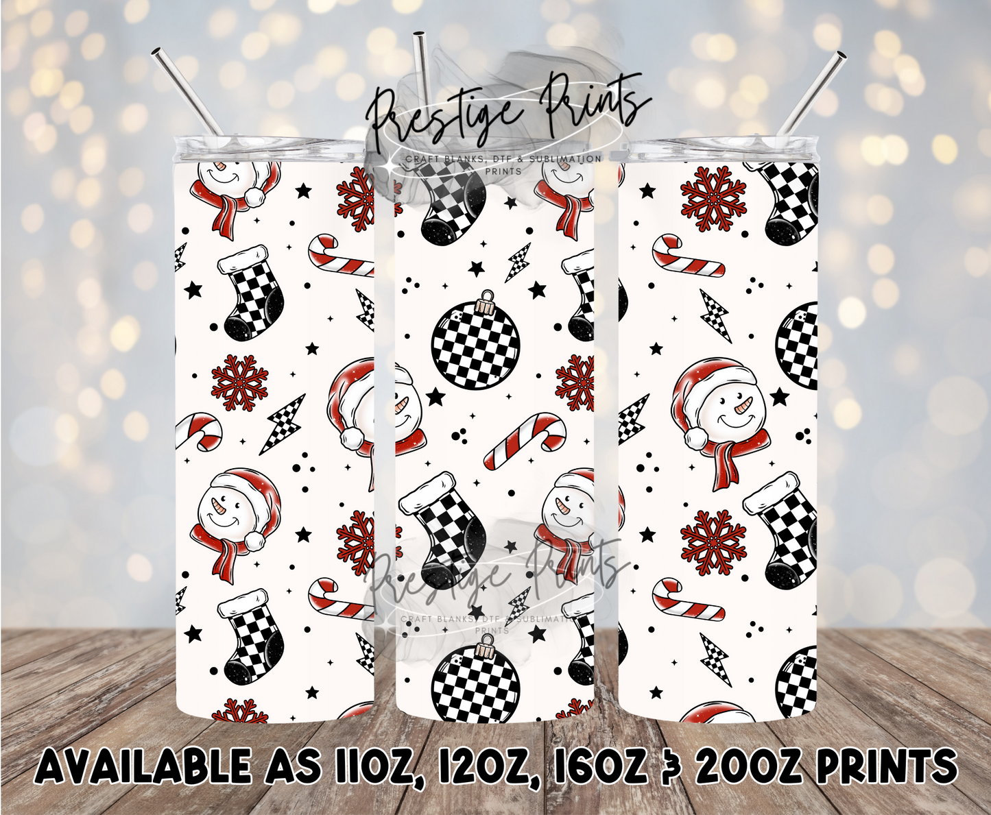 Seamless Retro Snowman Christmas Wrap