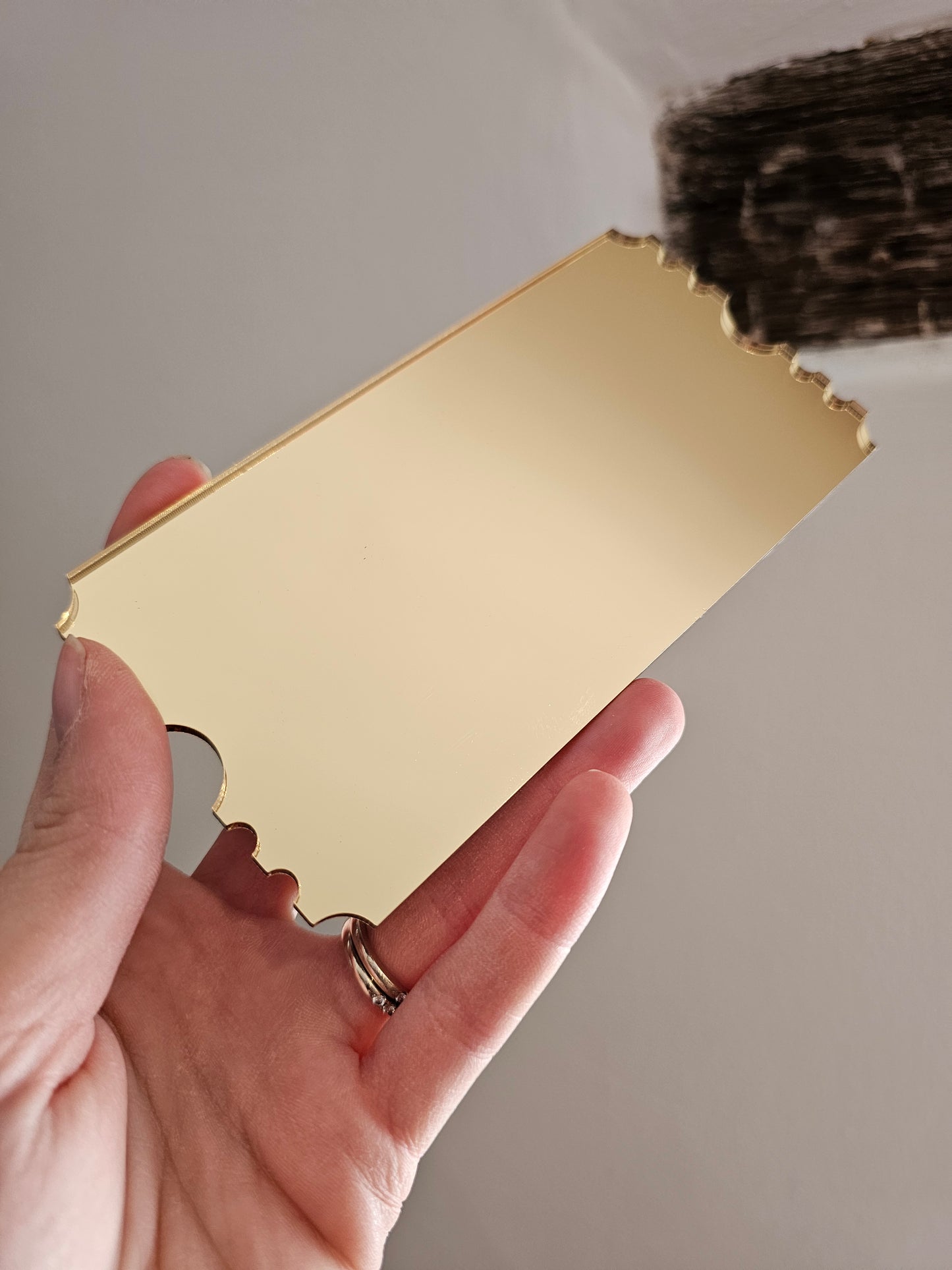 Gold Mirror Acrylic Tickets