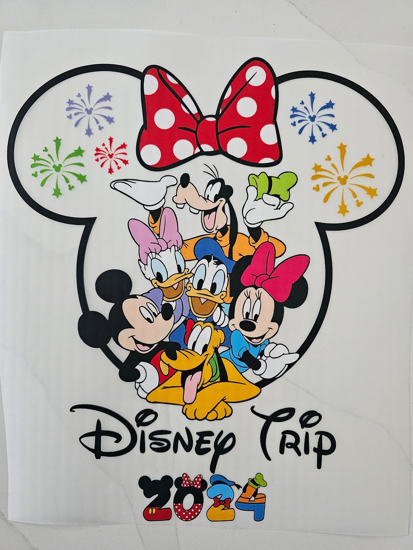 8 Inch Disney Trip Minnie DTF Print