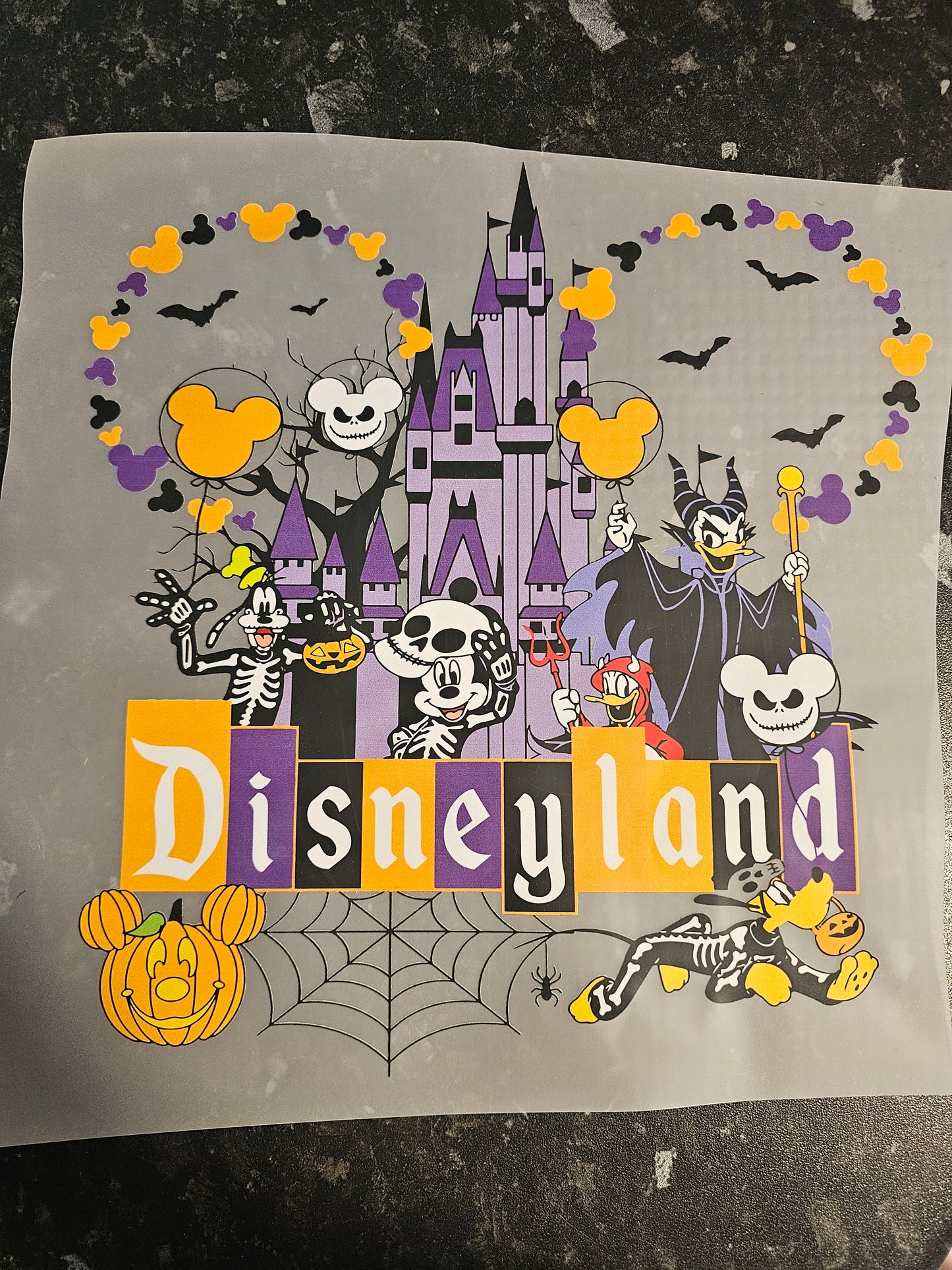 10 Inch Disneyland halloween DTF Print