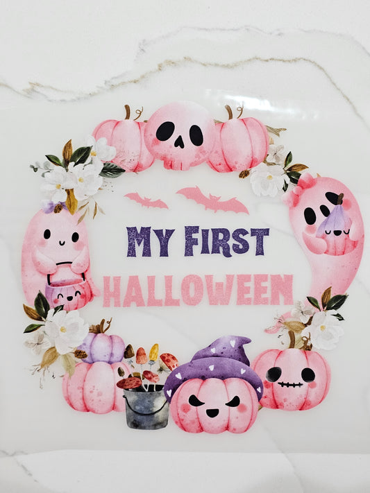 Pink 1st Halloween 6 Inch dtf