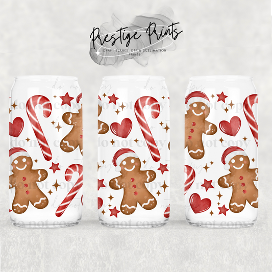 16oz Gingerbread Sublimation Libbey wrap