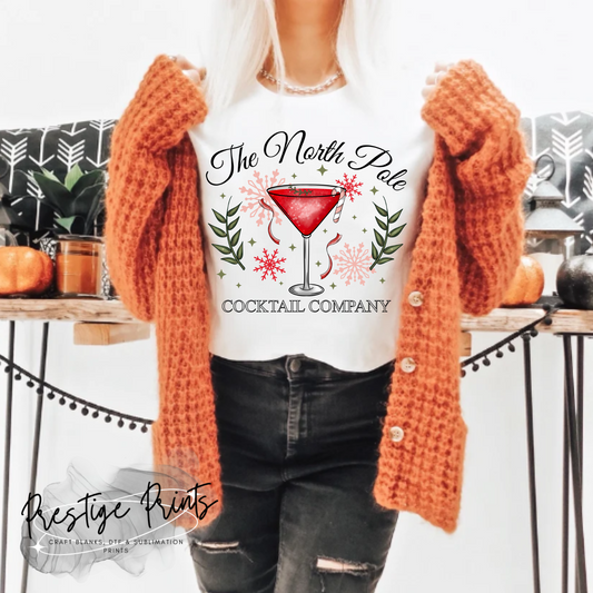 10 Inch North Pole Cocktail DTF Print