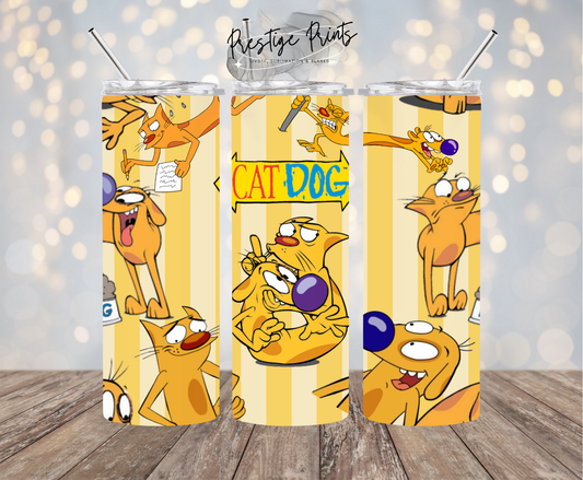 20oz CatDog Tumbler wrap