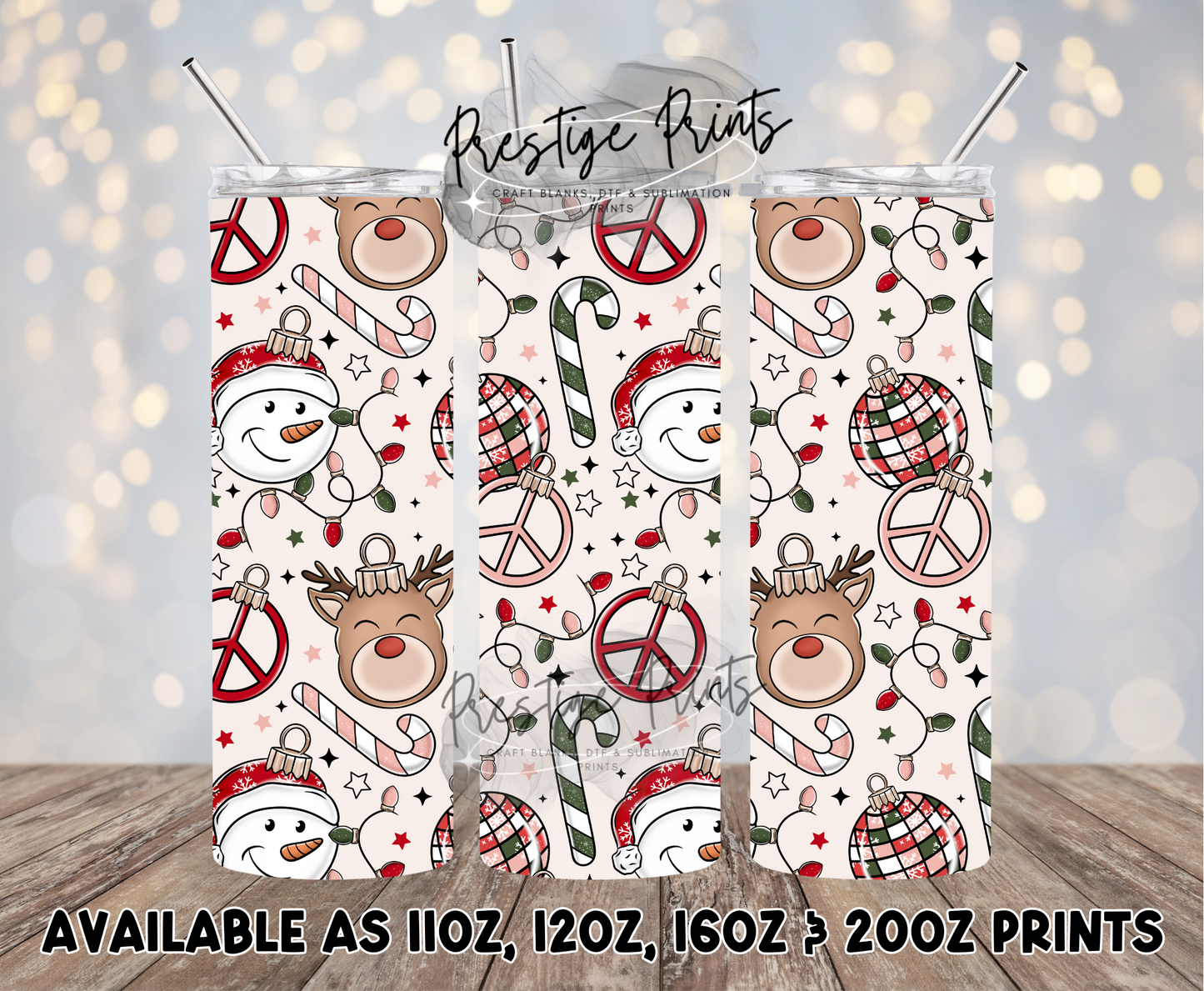 Seamless Cute Baubles Christmas Wrap