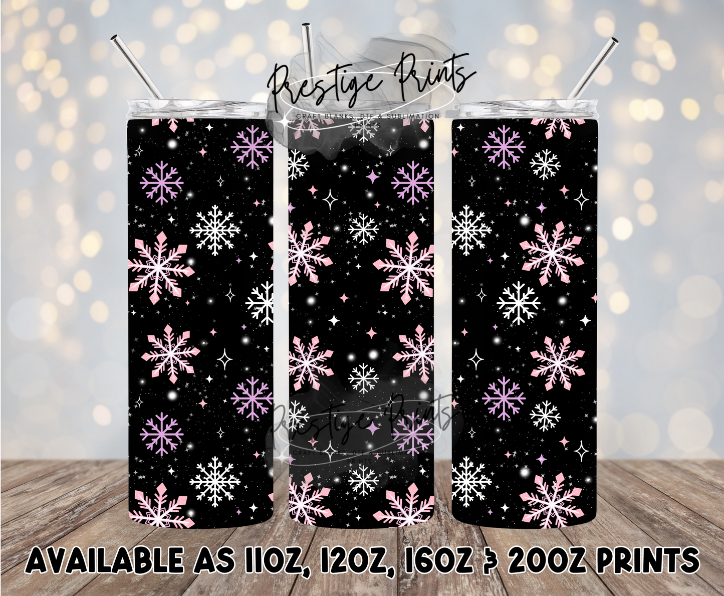 Seamless Snowflakes Christmas Wrap