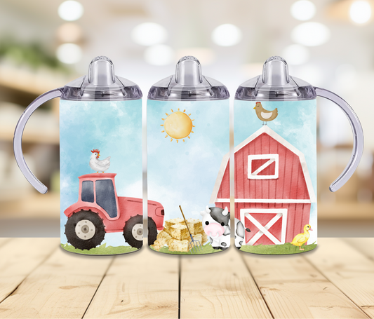 12oz Farmyard Sippy Print