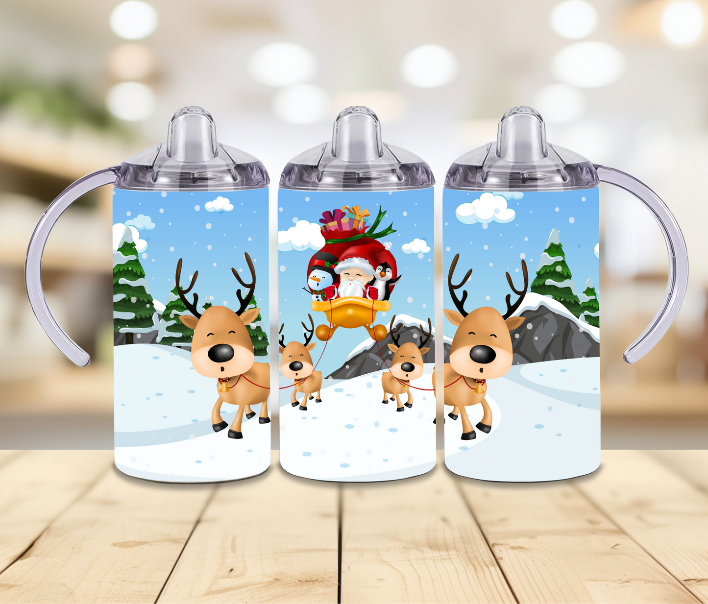 12oz Sleigh Sippy Print