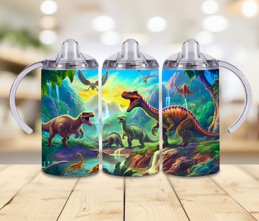 12oz Dino Jungle Sippy Print