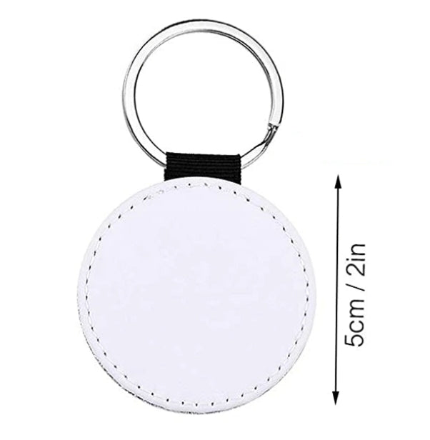 PU Leather Double sided Sublimation Keyring