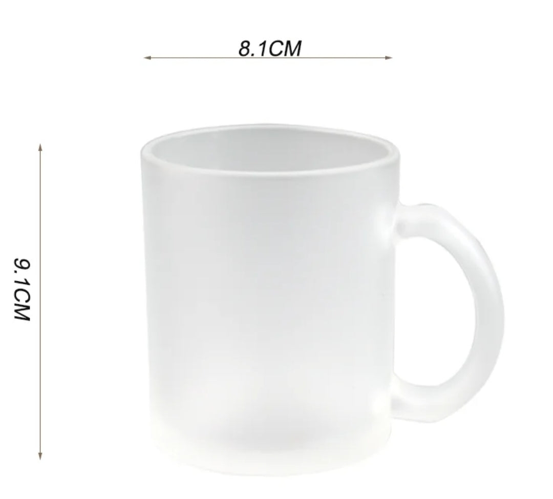 11oz Frosted Glass Sublimation Mug