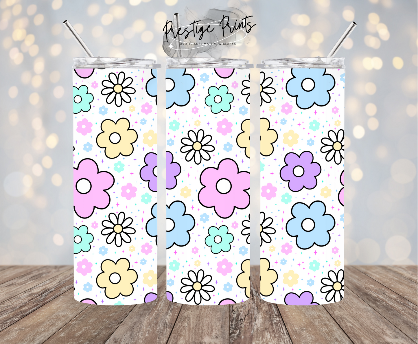 20oz Flowers Tumbler wrap