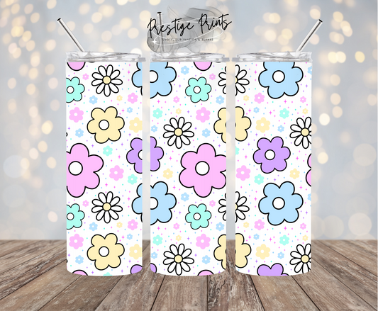 20oz Flowers Tumbler wrap