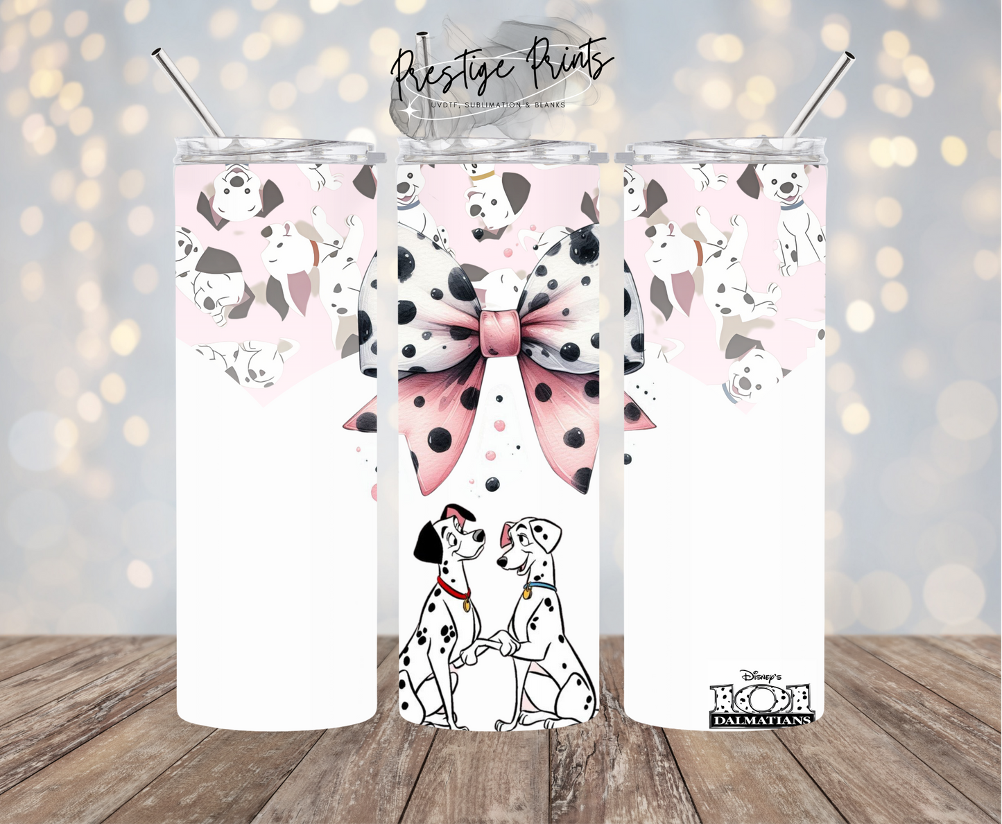 20oz White Dalmations Tumbler wrap