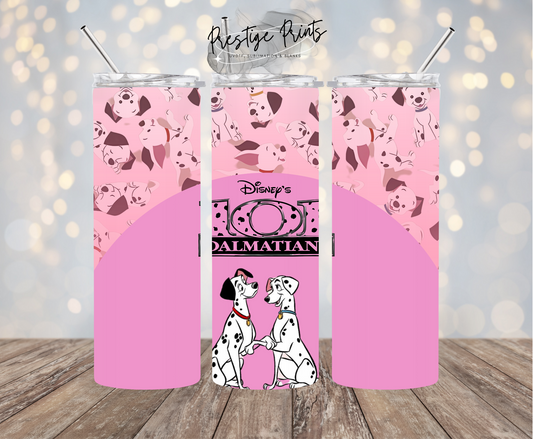 20oz Pink Dalmations Tumbler wrap