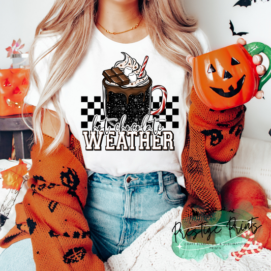 8 Inch Hot Chocolate Weather DTF Print