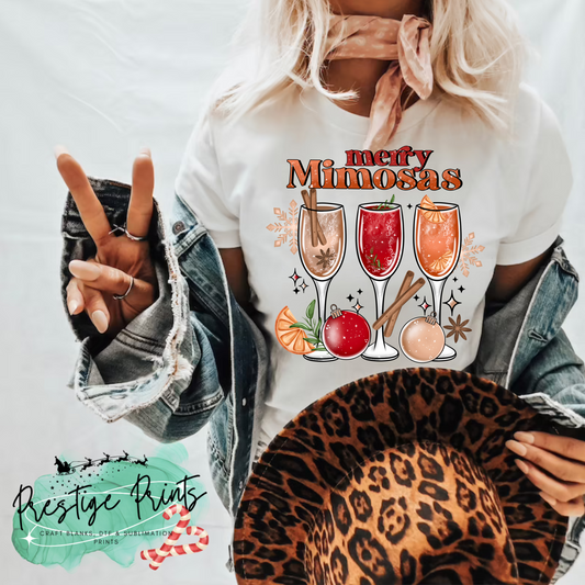 8 Inch Merry Mimosa DTF Print