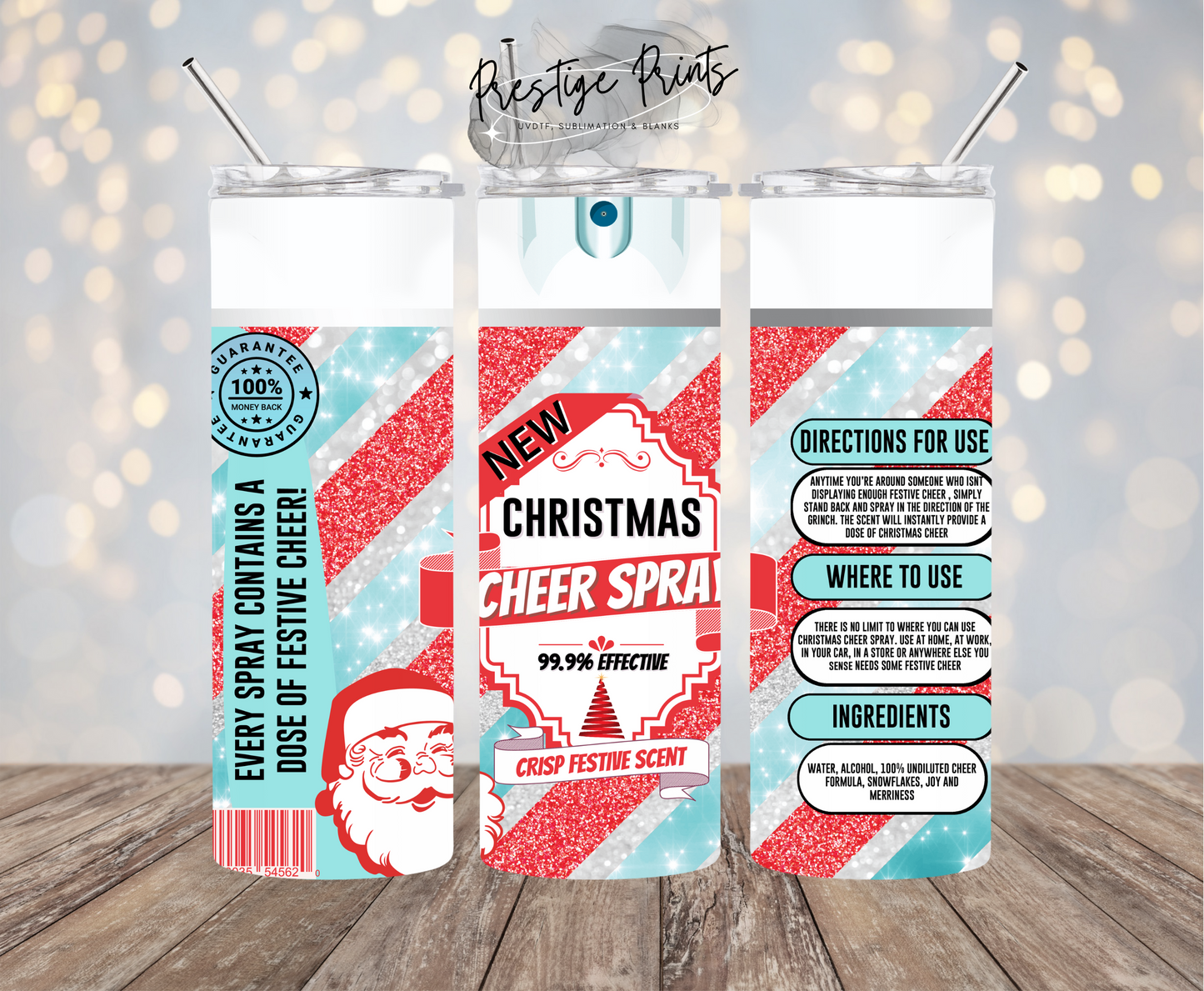 20oz Christmas Cheer Tumbler wrap