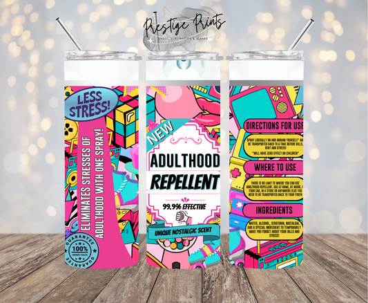 20oz Adulthood Repellent Tumbler wrap